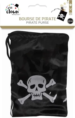 P'tit Clown 44100 Borsa Pirata Marrone con 12 Monete