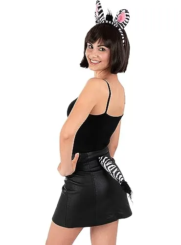 Funidelia Zebra kit accessori nero adulto