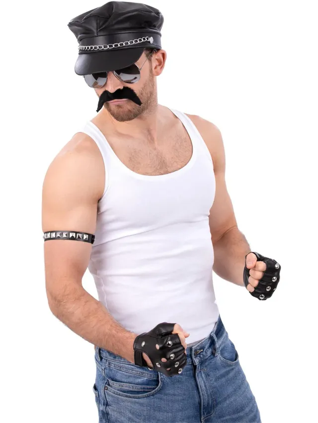 Smiffys 80s Rock Icon kit rocker anni 80 con cappello