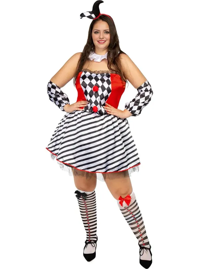 Funidelia Arlecchina costume donna M nero carnevale