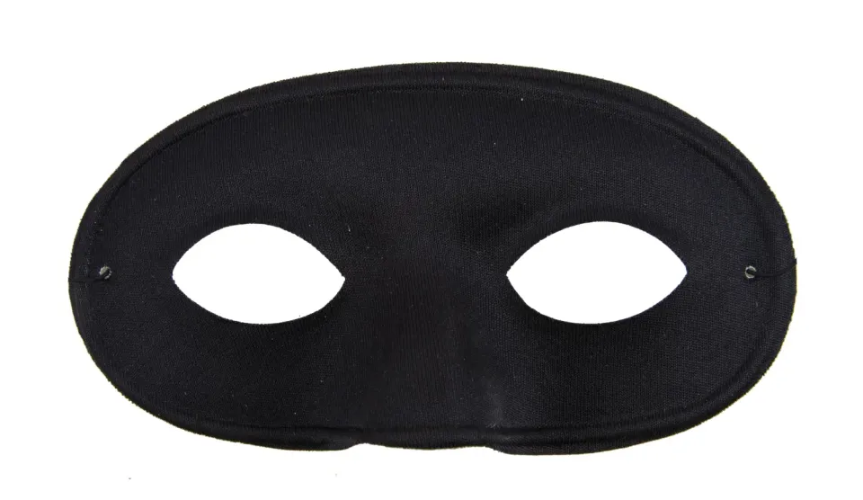 P'tit Clown 10017 maschera domino nero adulto