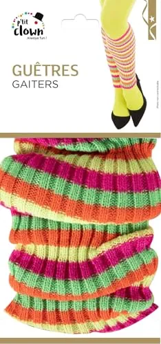 P'tit Clown 22668 costume fluo multicolore adulto