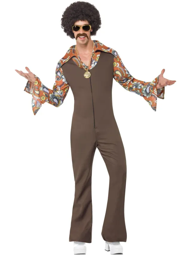 Smiffys Groovy Boogie 43860 tuta anni 70 uomo taglia M