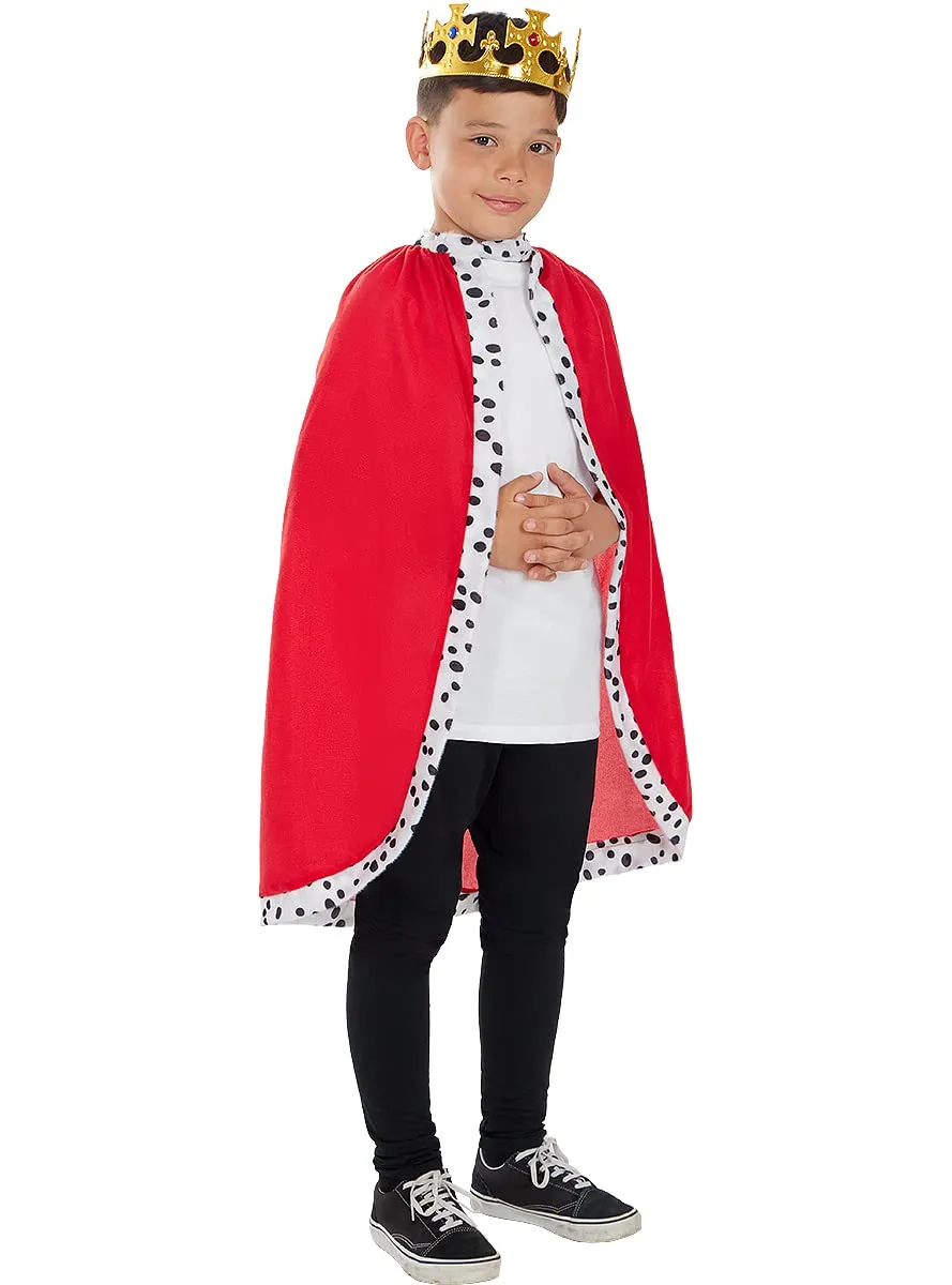 Funidelia Re Mantello Bambino Rosso Medievale