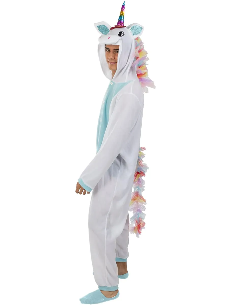 Funidelia Unicorno Blu Costume Adulto L-XL bianco