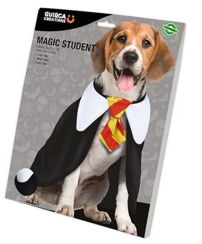 Fiestas Guirca Studente Magia costume cane S mantello