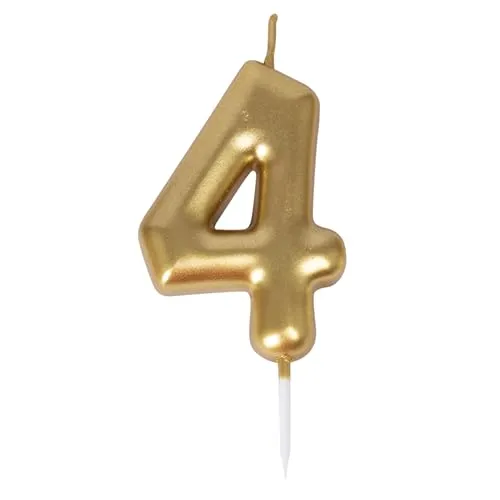 P'tit Clown 23934 candela compleanno oro numero 4