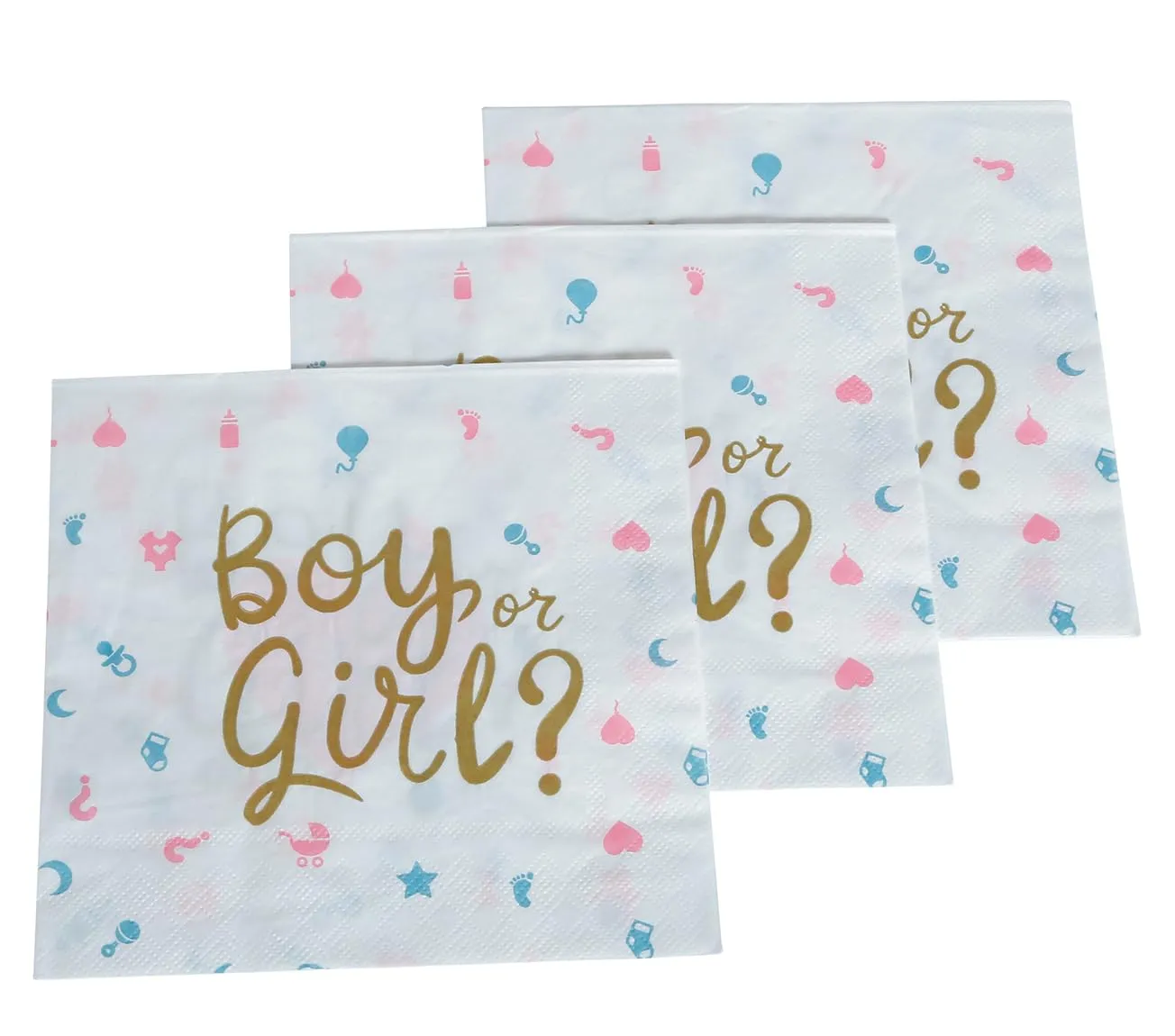 Guirca Tovaglioli Boy or Girl 20 Pezzi 16x16 cm