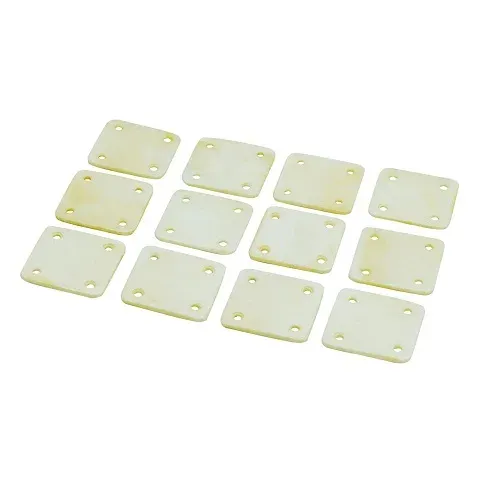 La Bottega di Merlino Tavolette Tessitura Osso Set 6 da 3,5 cm