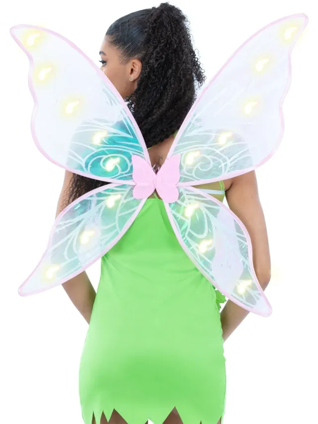 Smiffys Fairy ali fata led iridescenti rosa