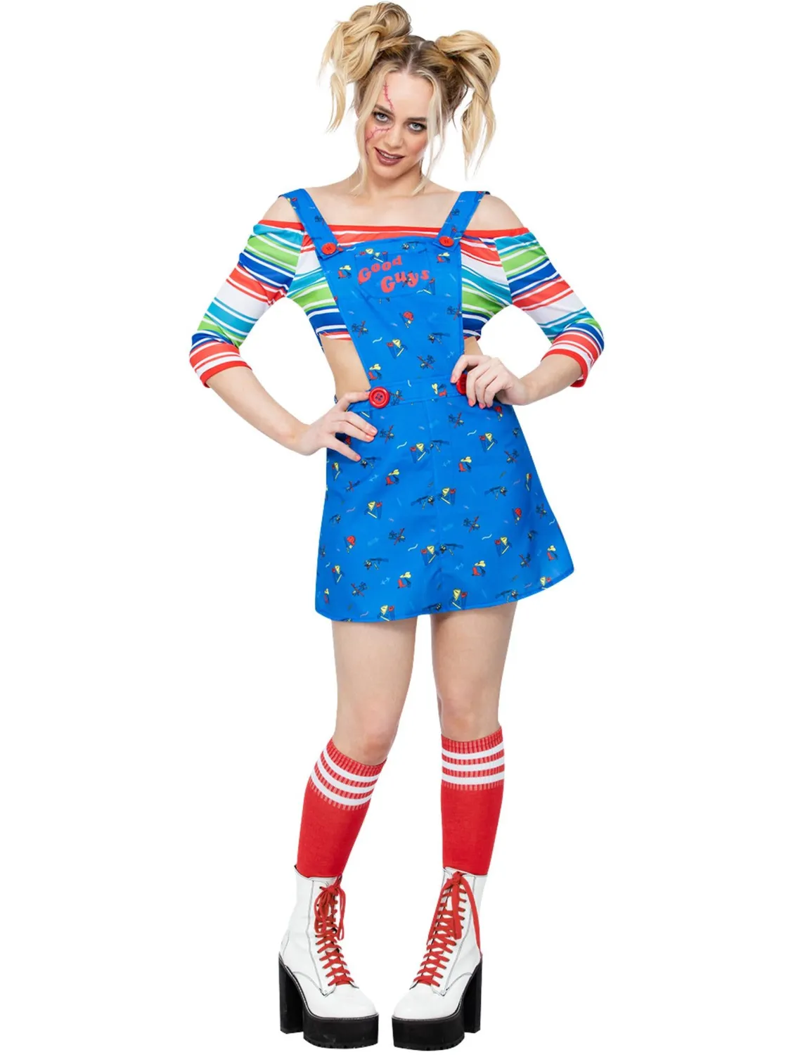 Smiffys Chucky costume donna horror con salopette