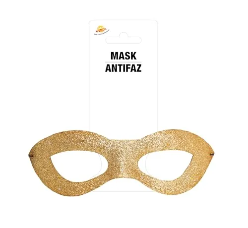 Fiestas Guirca Mascherina Dorata Stelle oro carnevale