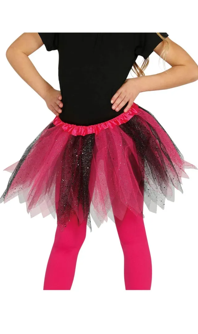 Fiestas Guirca Tutù Rosa Nero Gonna Bambina