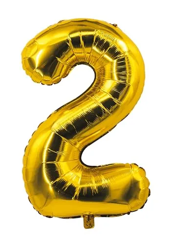 P'tit Clown Palloncino Numero 0 Oro 30 cm