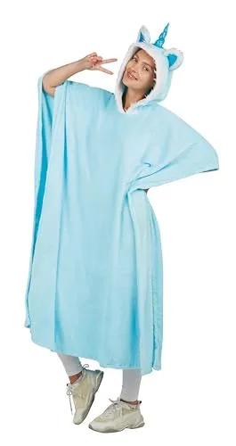 P'tit Clown 97002 poncho blu pastello costume adulto
