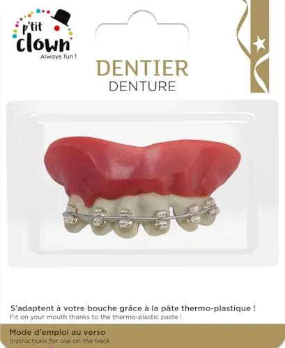 P'tit Clown Dentiera Finta denti finti adulto taglia unica