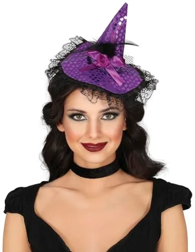 Guirca Strega cerchietto donna con mini cappello