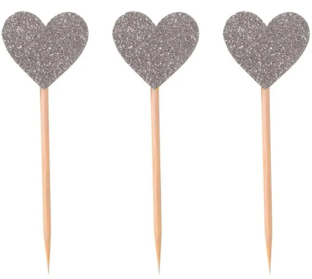 P'tit Clown re22729 puntine cuore argento 7,5 cm 12 pezzi