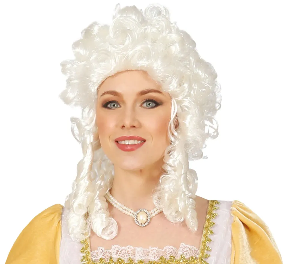 Fiestas Guirca Parrucca Marquesa Bianca per Barocco