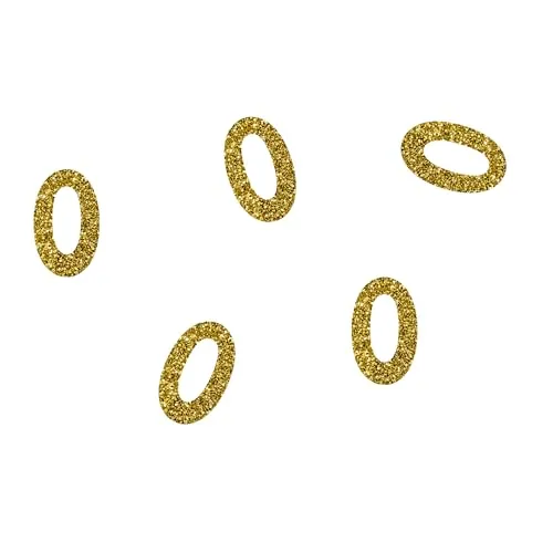 P'tit Clown re21030 coriandoli glitter numero 0 oro 50 pezzi