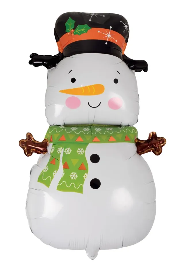 P'tit Clown palloncino Natale foil pupazzo di neve aria elio