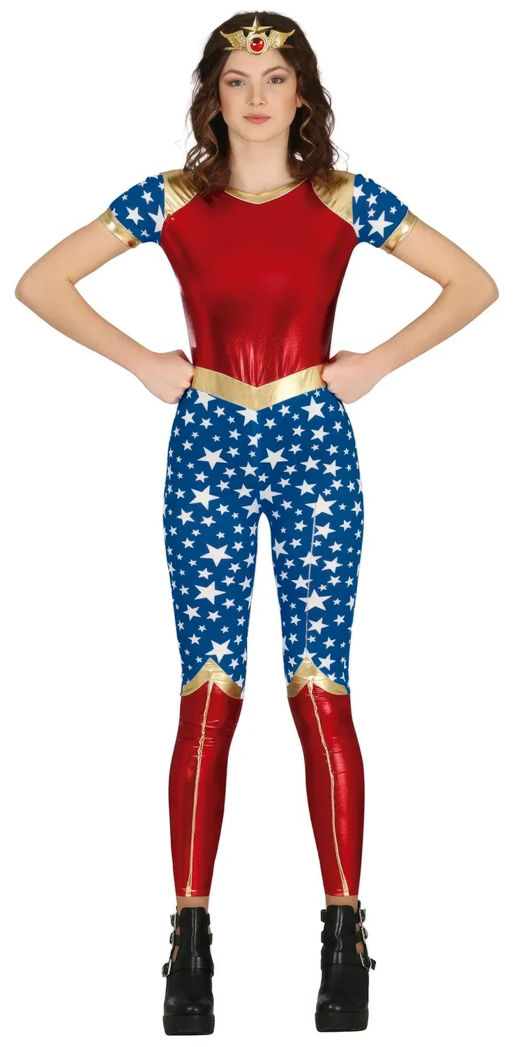 Fiestas Guirca Eroina Stella costume 14-16 anni rosso blu