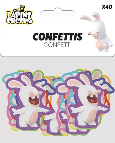 P'tit Clown Coniglietti Cretini 23339 coriandoli tavolo 40 pezzi
