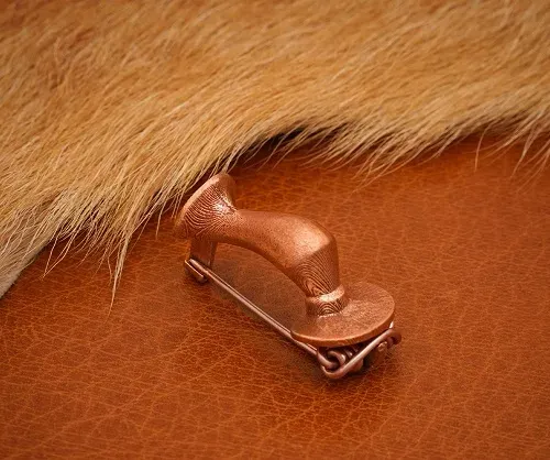 La Bottega di Merlino Spilla da Mantello Bronzo 2,5 cm