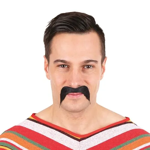 P'tit Clown Messicano baffi finti neri uomo