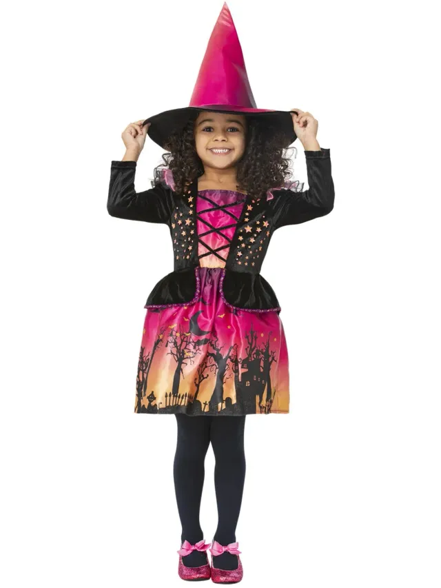 Smiffys Sunset Witch costume strega bimba 1-2 anni