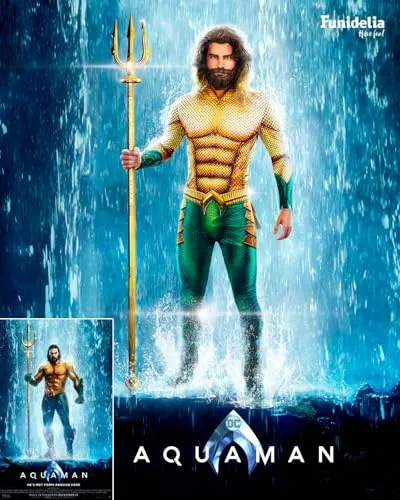 Funidelia Aquaman costume uomo L dorato supereroe