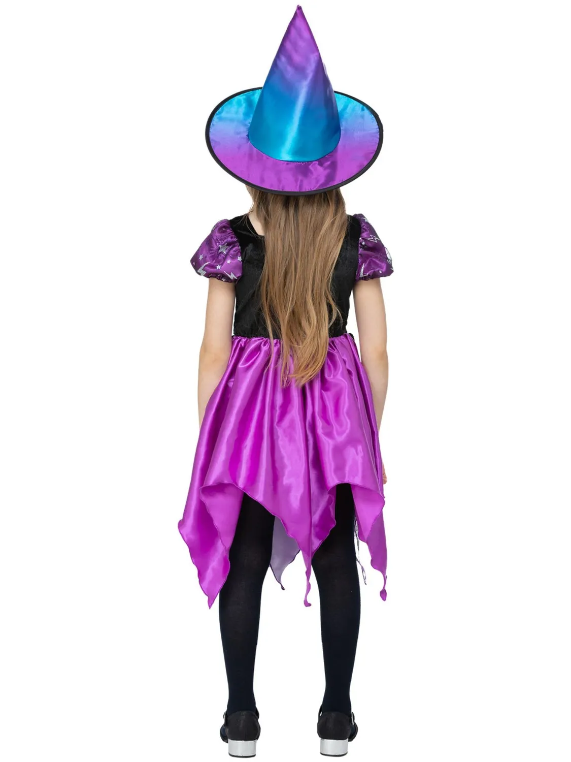 Smiffys Moon Stars costume strega bambina S viola luci