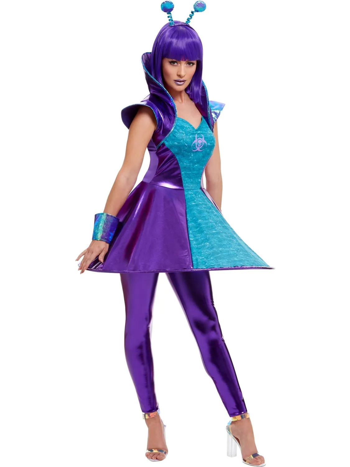 Smiffys Alien Lady 51041 costume aliena viola taglia M