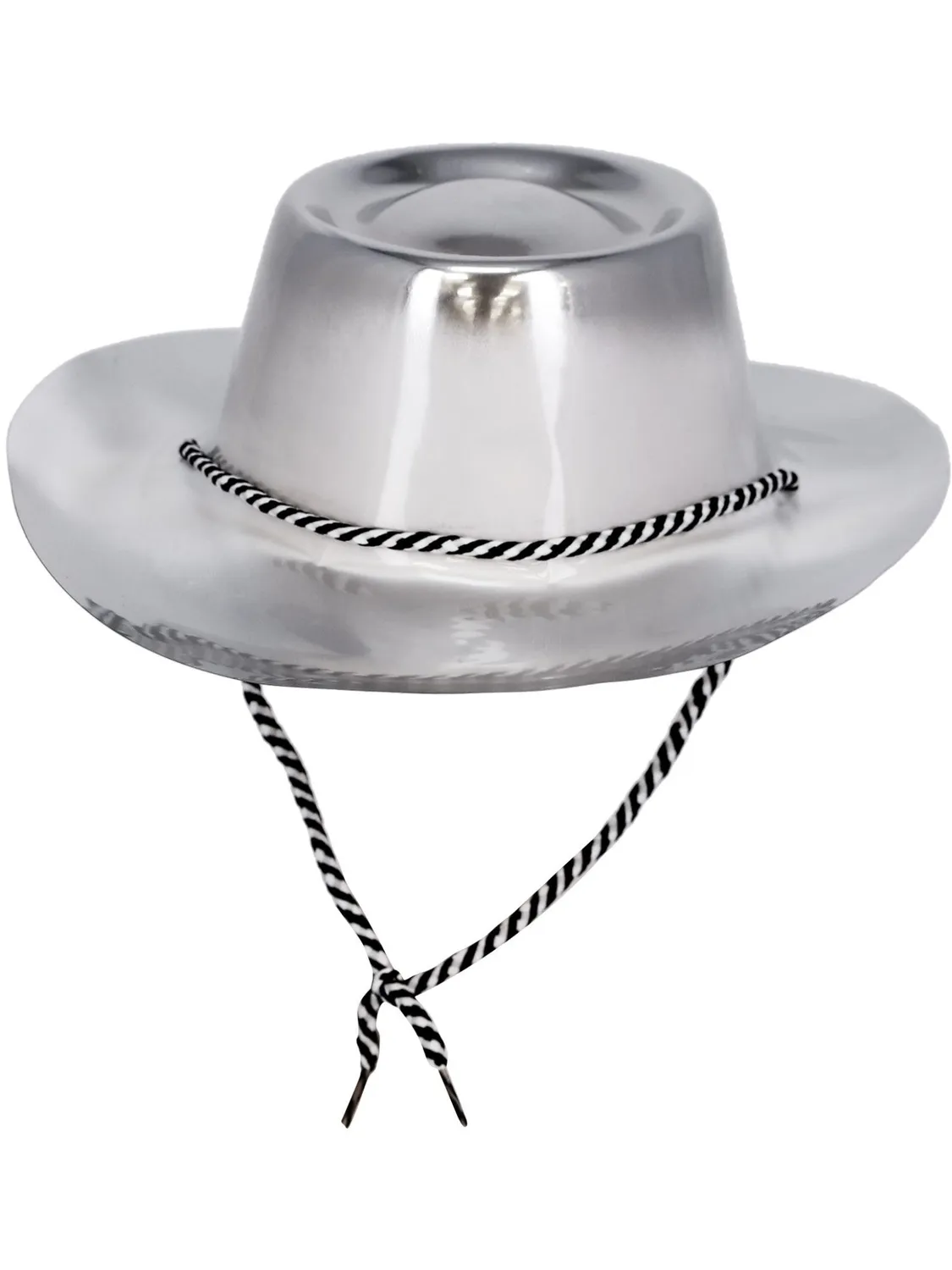 Smiffys Silver Metallic cappello cowboy adulto argento