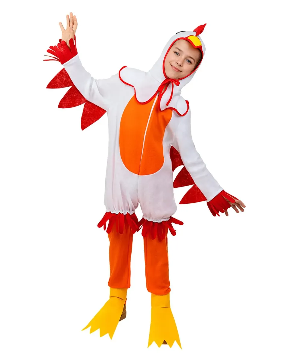 Funidelia Gallina costume bambini 7-9 anni bianco