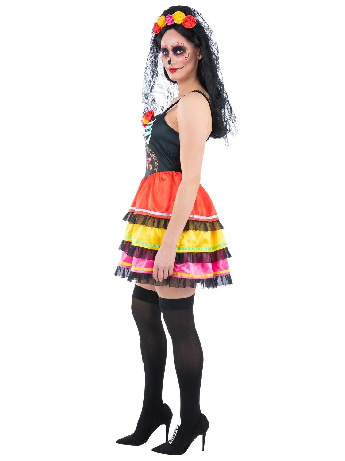 Smiffys Day of the Dead costume donna con velo