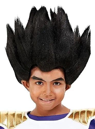 Funidelia Dragon Ball Vegeta parrucca bambino nero fibre