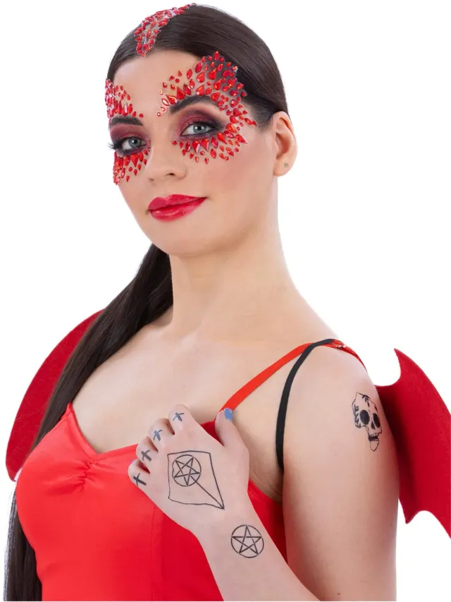 Smiffys Make-Up FX Deluxe Devil Kit trucco diavolo rosso
