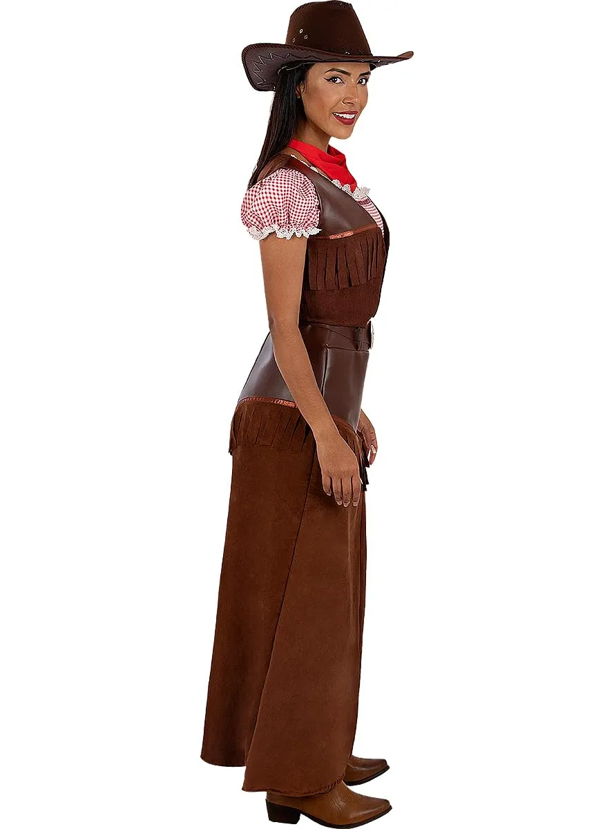 Funidelia Cowgirl Deluxe costume donna S marrone western