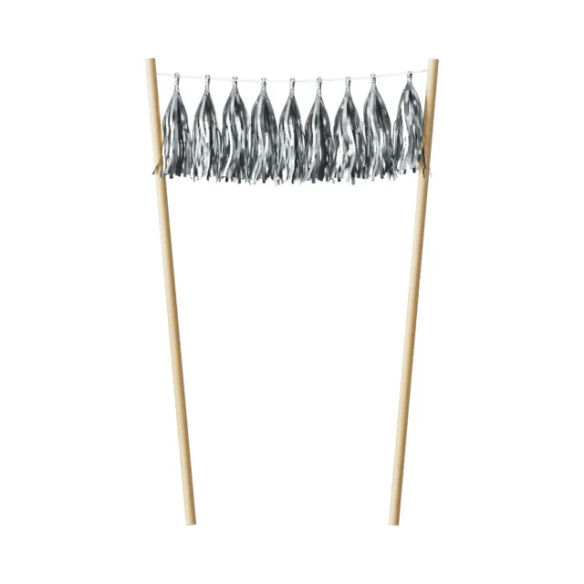 P'tit Clown Re22586 decorazione torta pompon argento 9 pezzi