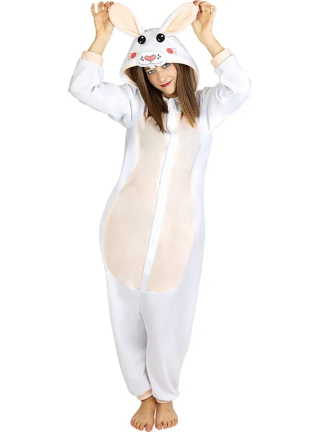 Funidelia Coniglio Onesie Costume Adulto S-M Multicolore