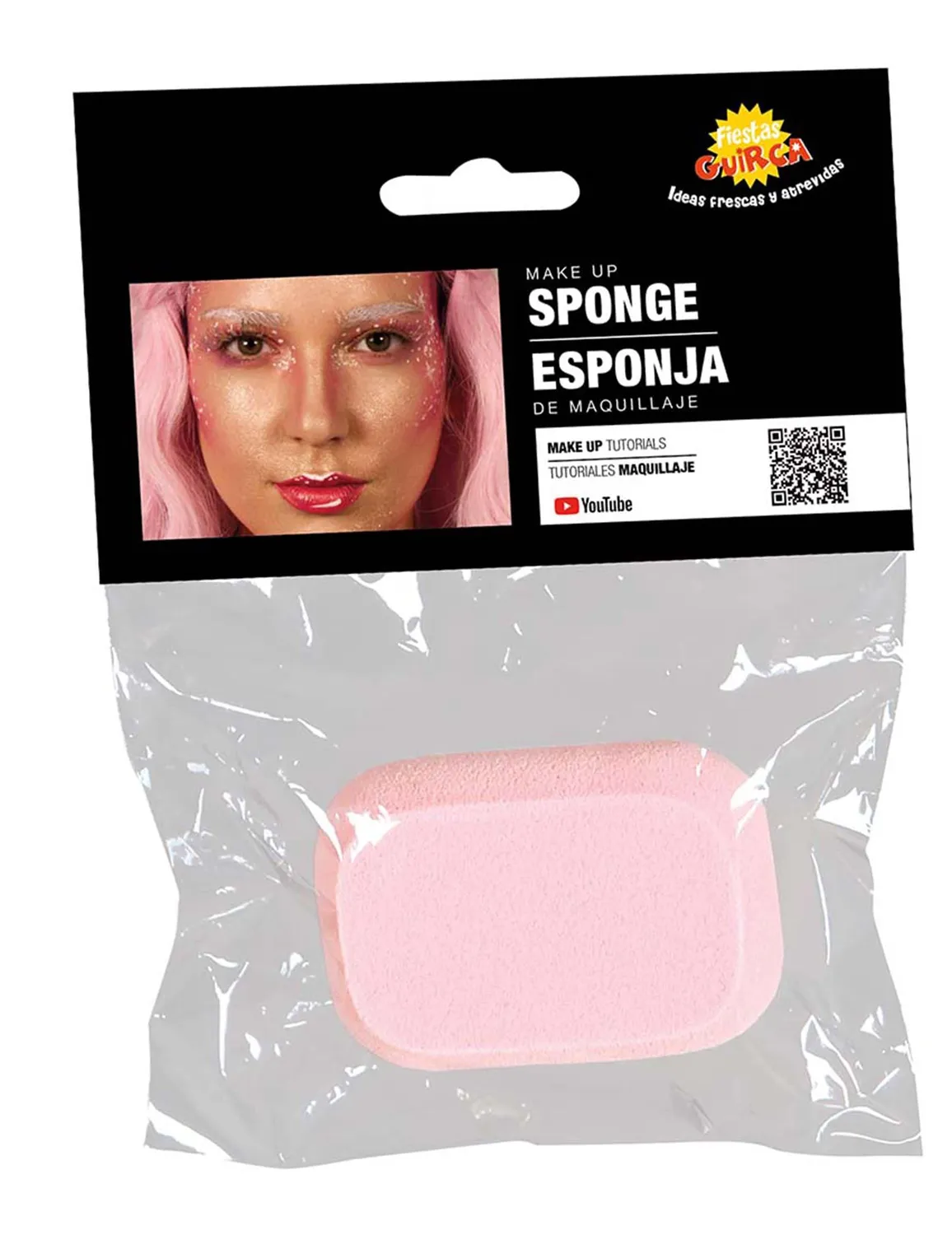 Guirca 15553 spugna trucco rosa professionale