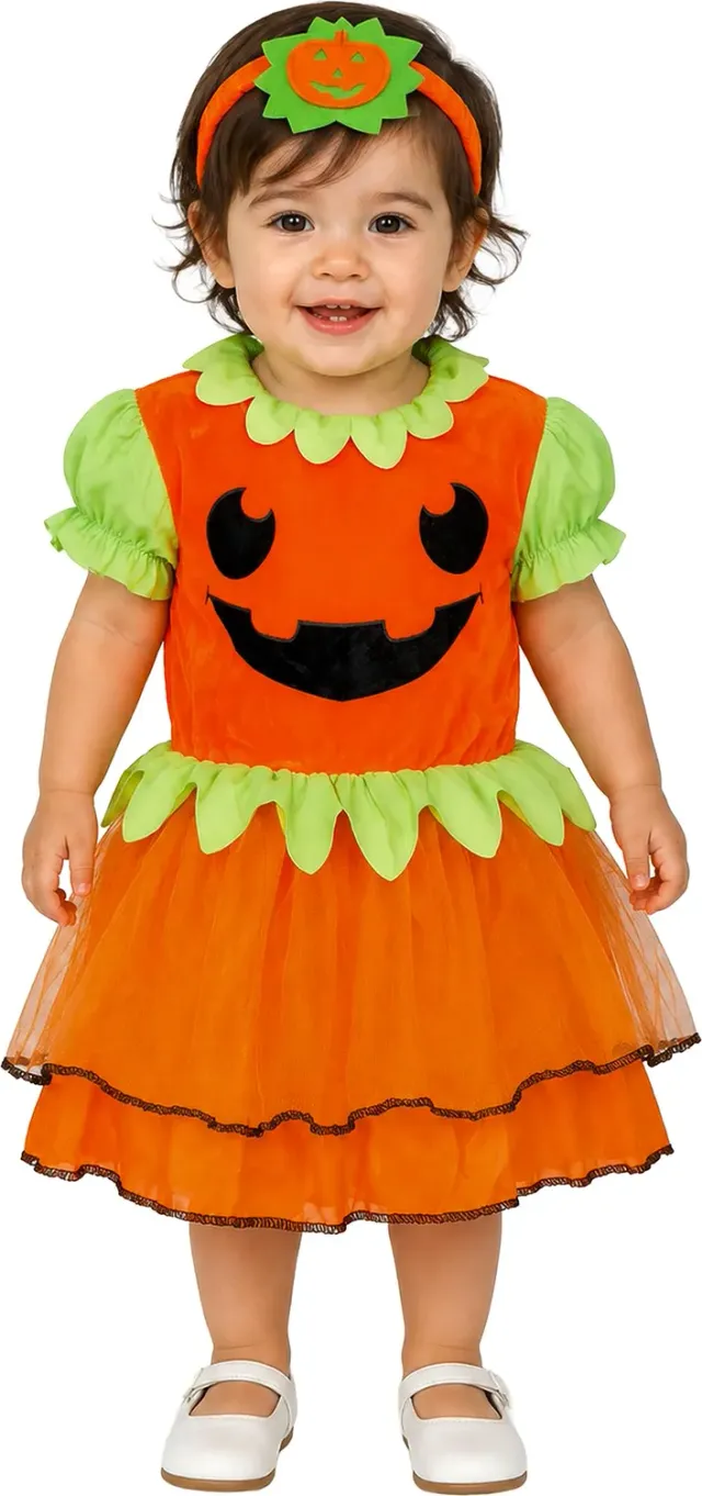 Fiestas Guirca Zucca costume bebè 12-18 mesi con diadema