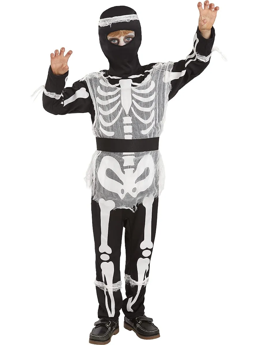 Funidelia ninja scheletro zombie costume bambino nero