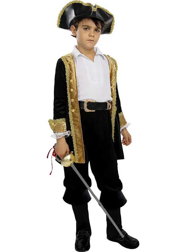 Funidelia Pirata Deluxe Coloniale costume bambino 7-9 anni multicolore