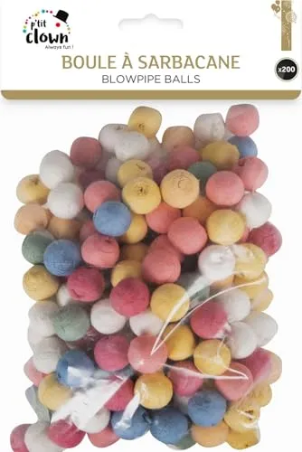 P'tit Clown re71502 palline cerbottana multicolore 200 pezzi