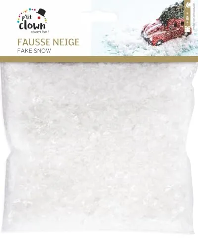 P'tit Clown re22781 neve finta Natale sacchetto 74 g bianca