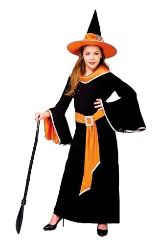 P'tit Clown Strega costume bambina nero 10/12 anni