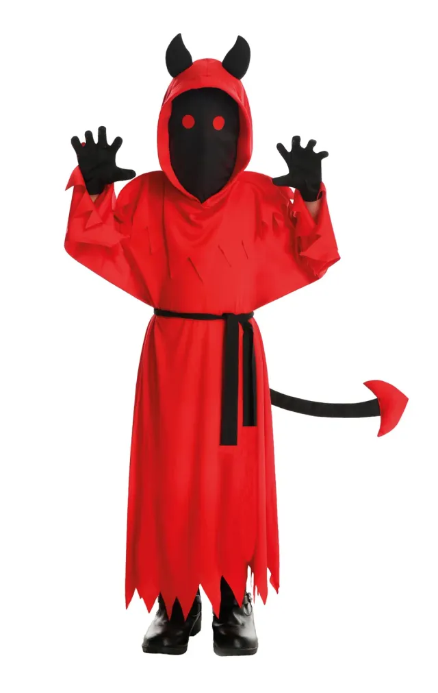 P'tit Clown Costume Diavolo Bambino Travestimento Rosso Mascherato
