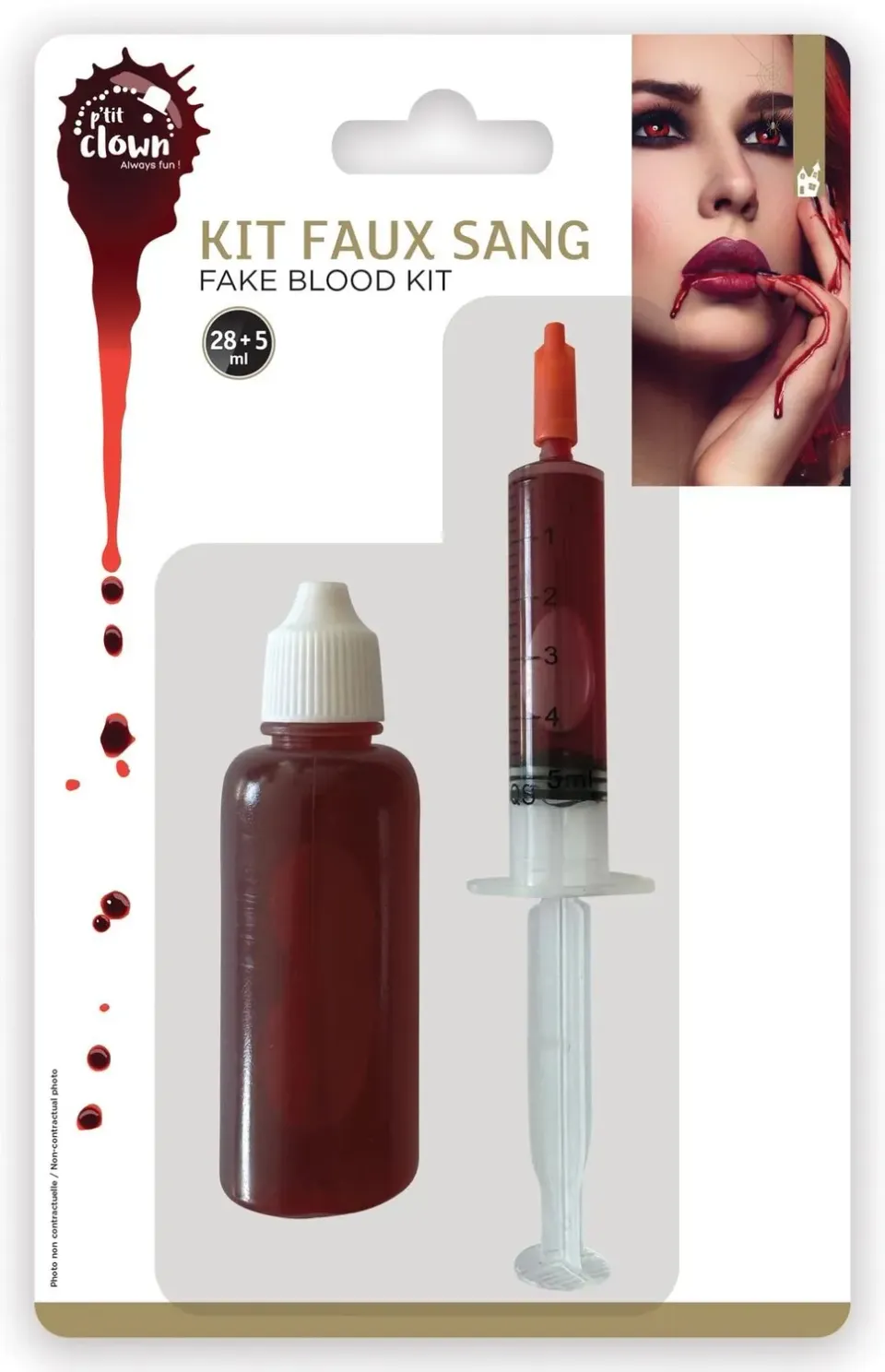 P'tit Clown 24089 Kit Finto Sangue 28ml Trucco Halloween